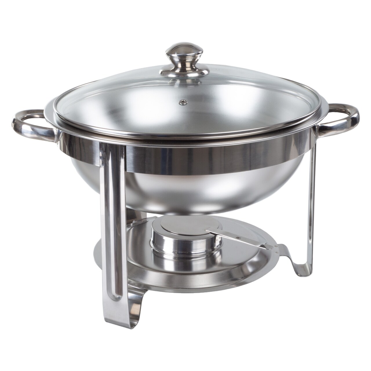 Stainless Steel Round 5 Qt Chafing Dish Buffet Set Food Warmer For Events